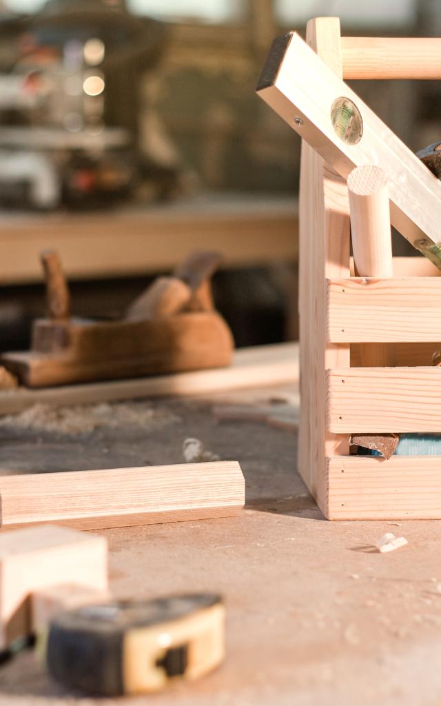 Tool box for joinery in the workplace in the home workshop