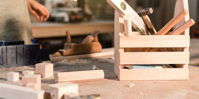 Tool box for joinery in the workplace in the home workshop