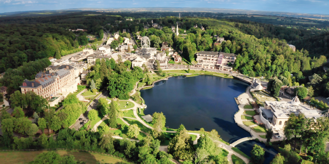 Bagnoles Orne Vue Aerienne Drone Lac Foret Architecture Paysage Normandie