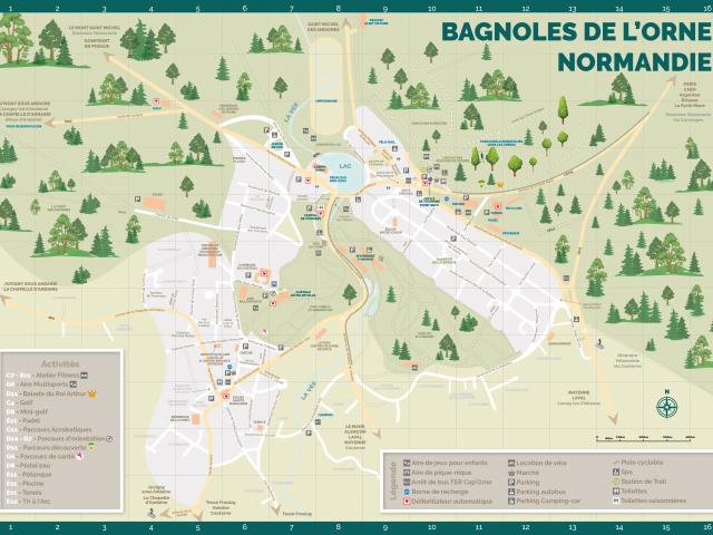 Bagnoles Orne Tourisme Plan Touristique Carte Rue Ville 2