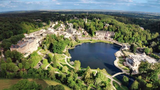 Bagnoles Orne Vue Aerienne Drone Lac Foret Architecture Paysage Normandie