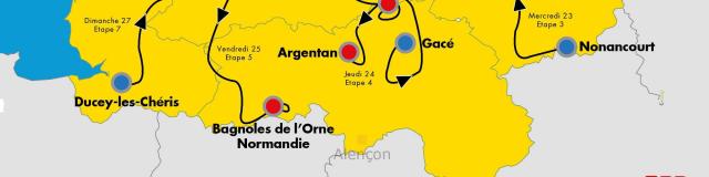 Bagnoles Orne Carte Tour Normandie Parcours Etape Monts Aunay Bagnoles Orne 2022