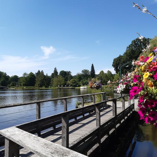 Bagnoles Orne Bebagnoles Jardins Lac Ponton Ciel Bleu Fleurs