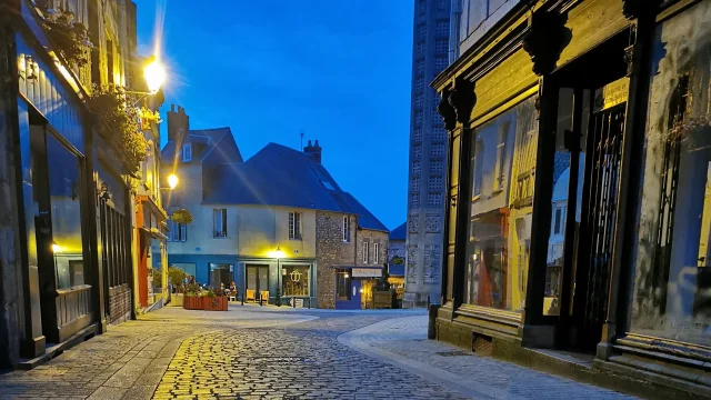 Domfront Poiraie Bocage Nuit Rue Ruelle Moyenage Medieval